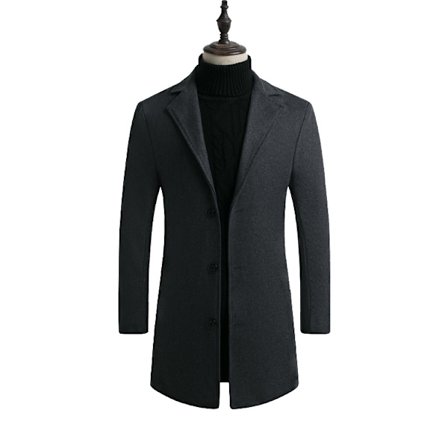 Miesten villasekoitetakki, slim fit, topcoat