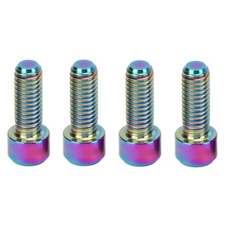 RISK 4st Mountainbike Bromsskruvar Titanlegering M6 16mm Cykel Skivbroms Klämbultar Fasta Skruvar Cykeltillbehör Bländande Färg