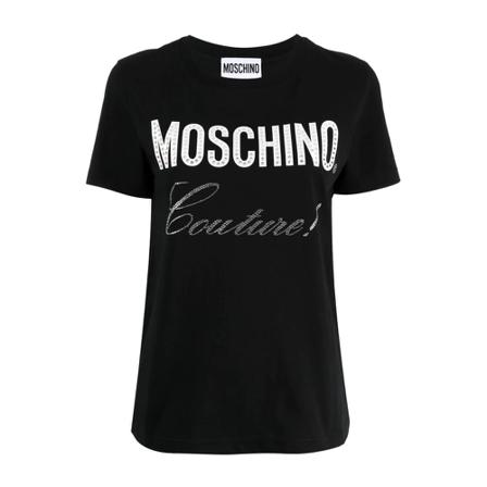 Moschino, T-Shirts Czarny, Kobieta, Rozmiar: S