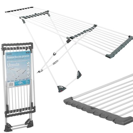 Teleskop tørrestativ med hjul Ursula, 20 meter