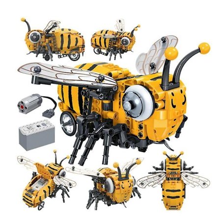 City Simulated Insect Electric Little Bee Fly Building Blocks DIY