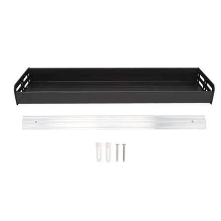 50 cm vægmonteret krydderihylde multifunktionel opbevaringshylde til køkken og badeværelse sort