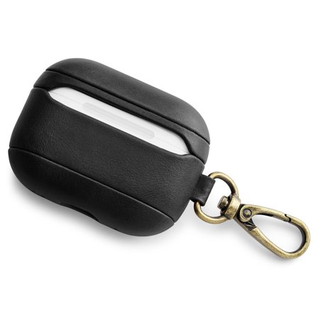 AirPods Pro Gen 2 Case | Black | Leather for Men - Gifts for travellers