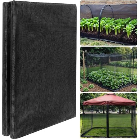 Thickened Black Nano PPT Garden Netting - 2x5M, Ultra-Fine Insect Net