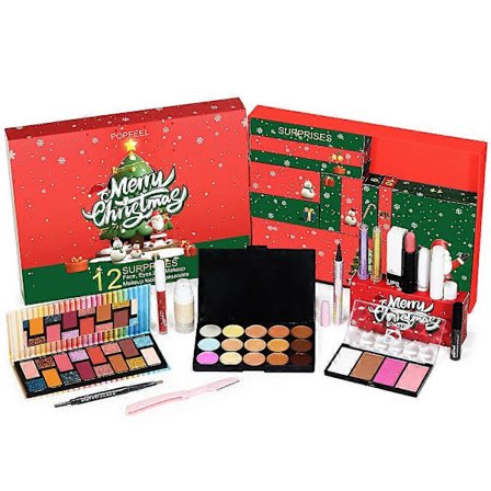 Julegave Adventskalender Nedtælling Makeup Kosmetik Tilbehør Sæt Overraskelse Blind Box