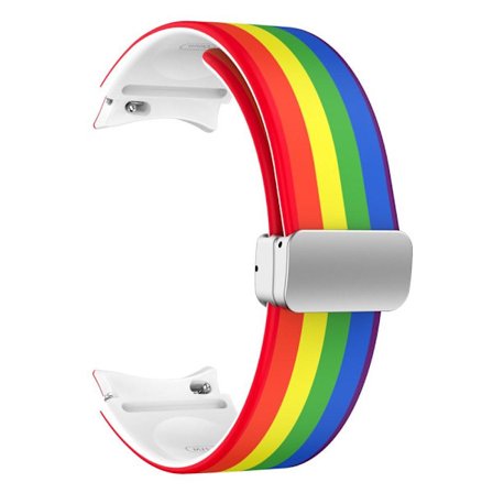 Samsung Galaxy Watch5+4 40 44mm Watch5 Pro 45mm Silikon Rem Regnbåge