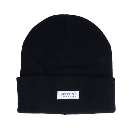 Upfront - Noir cuff Bonnet - Lab Beanie Black Cuff @ Hatstore