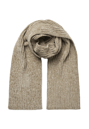 Å WOMAN Ribbstickad halsduk LILLY Halsdukar & scarves Brun ONESIZE