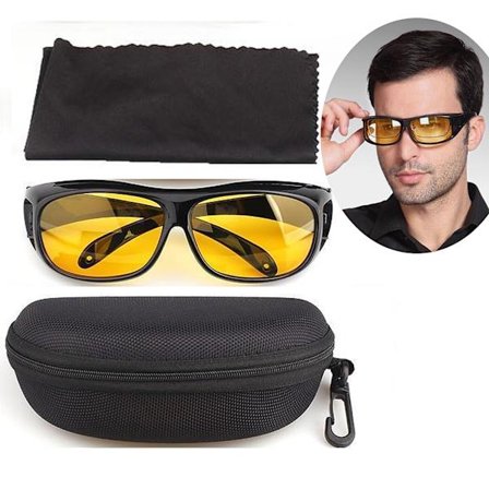 Mørkesynsbriller, 1 x Mørkesynsbriller zip box sett (mørkesynsbriller + zip box + linseklut)