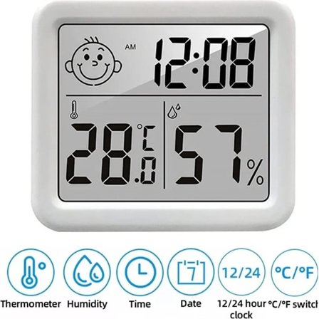 Digital Termo-Hygrometer Termometer Fuktighetsmätare Väderstation