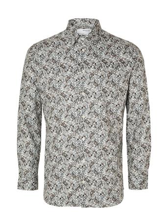 Slhslimethan Aop Shirt Ls Noos Skjorte Business Multi/mønstret Selected Homme*Betinget Tilbud