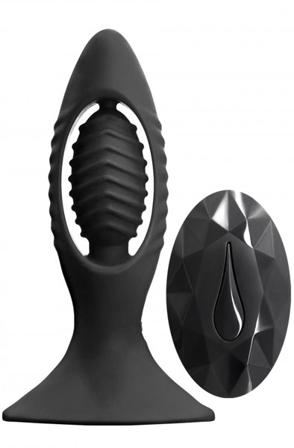 NS Novelties V2 Buttplug Black Analplugg med vibrator - Blushme.se