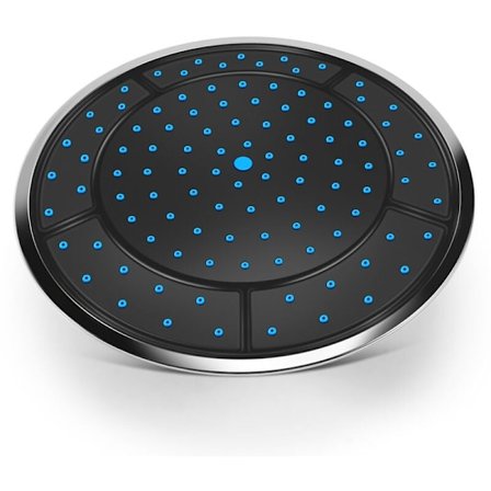 1 stk 25 cm rund dusjhode i plast, tilbehør til takdusj, romdyse, hytte