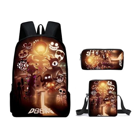 Doors Skolväska Reseryggsäck Axelväska Pennfodral set för Barn Studenter