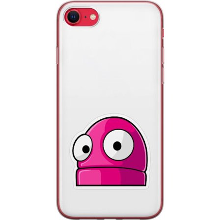 Kompatibel Mobilcover til Apple Apple iPhone SE (2022) Rosa tegneseriefigur med store øjne i legende og humoristisk stil