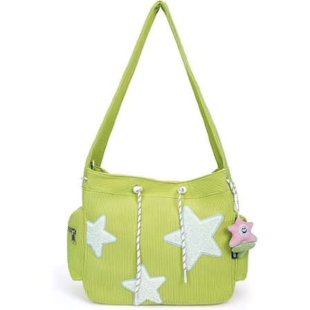 1. Söpö Messenger -laukku, esteettinen Crossbody -laukku, Star Grunge -laukku Olkalaukku Käsilaukku