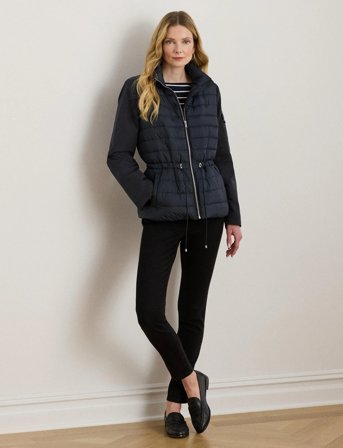 Lauren Ralph Lauren Quilted Funnelneck Puffer Jacket - Navy - XS