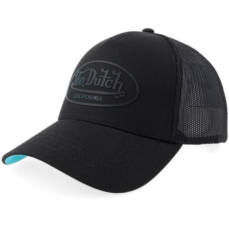 Von Dutch - Svart trucker Keps - Oval Patch Black A-frame Trucker @ Hatstore