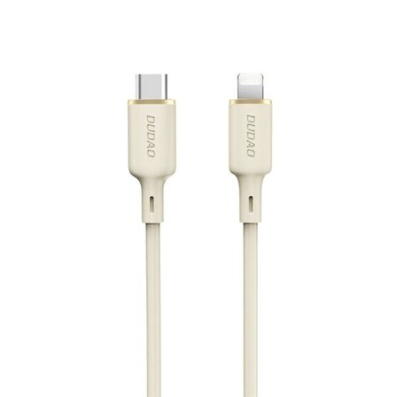 Dudao L7SCL USB-C - Lightning-kabel 30W 1m - beige