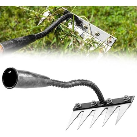 Aftagelig Kraftig Metalhaverive, Jernrive til Havearbejde og Lugning, 5 Tænder
