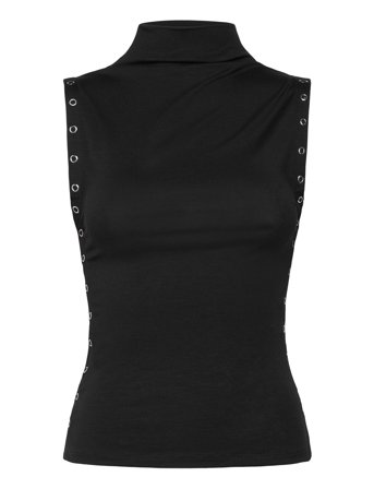 Weekday Mockneck Top - Black - XS