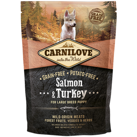 Carnilove - Valp av stor rase, laks og kalkun 12 kg - Hund - Hundefôr & hundemat - Tørrfôr for hund - ZOO.no