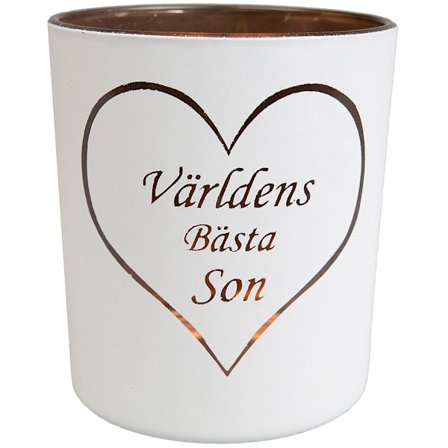 Ljuslykta - Världens bästa son, vit