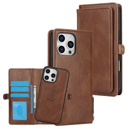 iPhone 16 Pro - Praktiskt Robust 2-1 Plånboksfodral