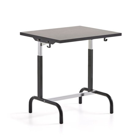 School desk 182, sound-absorbing linoleum, anthracite grey/dark grey