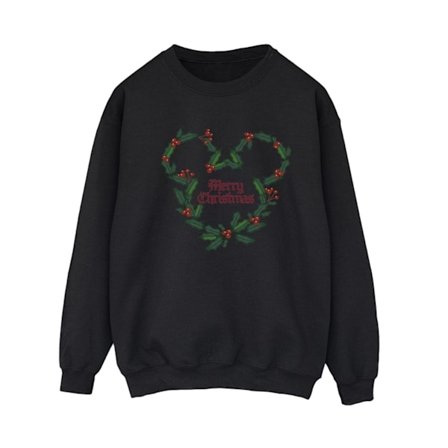 Disney Dam/Damer Mickey Mouse God Jul Holly Sweatshirt
