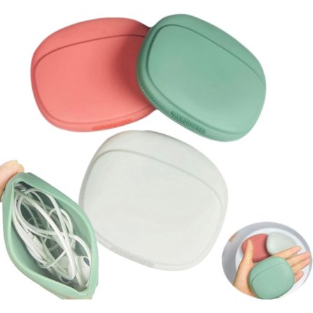 Høretelefonorganisator i silikon - Oppbevaringsetui for datakabel - Mini nøkkelboks - Bærbar oppbevaringsveske for kablede headset