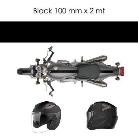 Racing Tejp för motorcyklar, svart, 100 mm x 2 mt