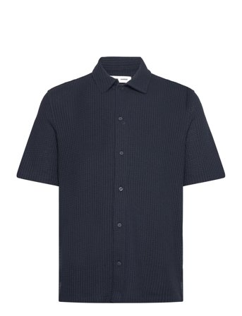 Kvistbro Shirt 14734 Kortermet Skjorte Blå Samsøe Samsøe*Betinget Tilbud