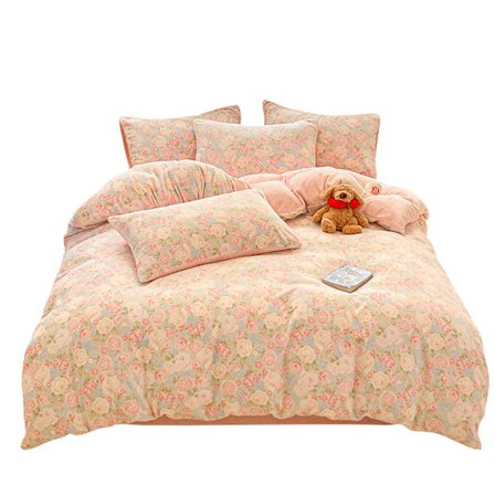 Dybetræk 180 x 220 cm med 2 pudebetræk (grå) - Lagner 245 x 250 cm, sengetøjssæt - 100% bomuld