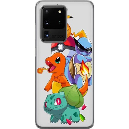 Yhteensopiva Puhelinkuori Samsung Galaxy S20 Ultra Pokémon Pikachu Charmander Squirtle Bulbasaur pino värikäs Pokémon kuva