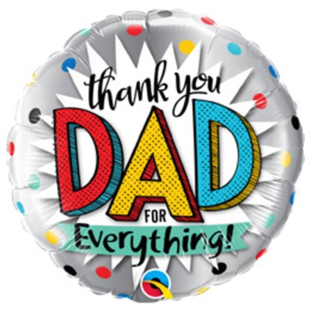 Folieballong Thank you DAD 45cm