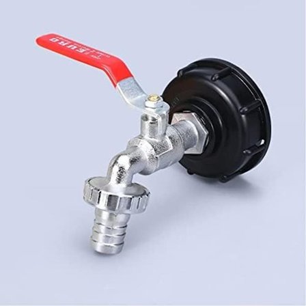 Kran tank 1000L regnvattenuppsamlare, adapter KLB