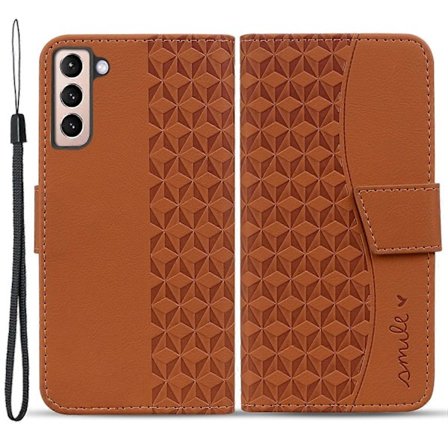 For Samsung Galaxy S23+ Deksel Preget PU Lær Lommebok Stativ Smartphone Deksel