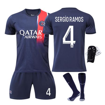 23-24 ny säsong Paris Saint-Germain Mbappe Messi tröjdräkt Messi NO.30 SERGIO RAMOS NO.4 XL