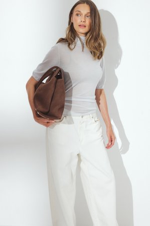 Premium Selection kurzärmeliges Top aus Merinowolle - Premiumqualität - Blau - XS (EU 32)