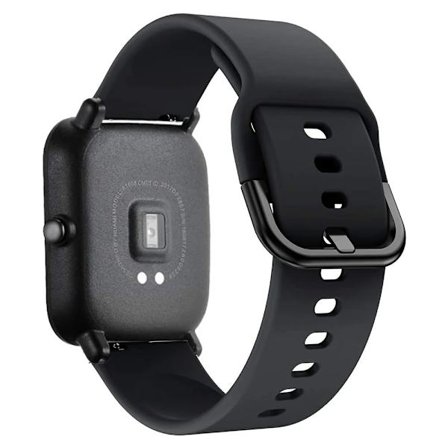 20mm 22mm WatchBand til Amazfit GTS 2/3/4 Mini Band GTR 2/3/4 42mm Silikon Armbånd Rem til Amazfit Bip Band Tilbehør Sort
