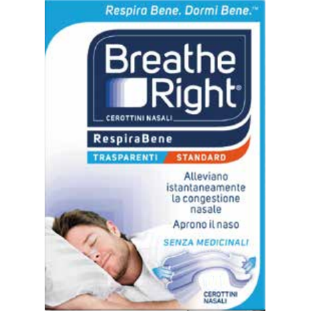Breathe Right Cerotti Nasali Trasparenti 10 Pezzi