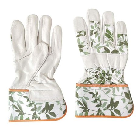 Havehandsker Dame Blødt Læder Havehandsker Roser Torn- og Bramble resistente arbejdshandsker Komfortabel åndbar til arbejde, have, byggeri (s