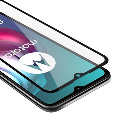 Helskärmshärdat glas för Motorola MOTO G10 / G30 Skyddsfilm i TRANSPARENT med SVART härdat härdat glas