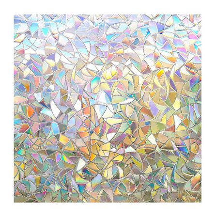 1 rulle solfanger vindue klistermærke PVC privatlivsbeskyttelse regnbue halvmåne glasbeklædning klamrende statisk vinduesdekoration film klistermærke 