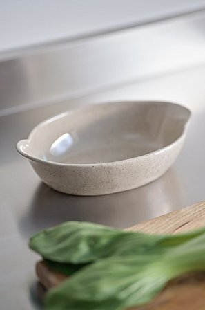 Jotex - Bageform 18x28 Cm Beige/sort - SPLASH - Køb Bakker & serveringsfade hos Jotex