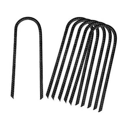 8x Trampoliinin tuuliankkurit, raskaat teräksiset U-muotoiset trampoliiniankkurit maakiilat maisemointitapit trampoliiniteltoille, 