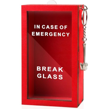 Uusin malli 2025 Hauska lahja hätätilalaatikko - Luo itse määritelty idea-astia vasaralla, riko lasi hätätilanteessa -laatikko - Pöytäkoriste - 