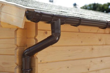 Palmako 106631 Takavvattning mörkbrun, för sadeltak 5000 mm, Stugor & förråd