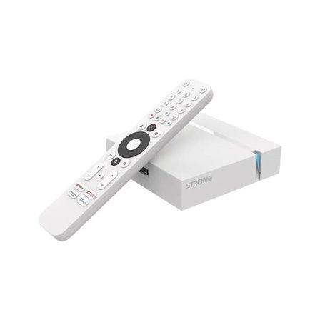 Strong Wi-Fi 4K Google TV-mediaspelare – vit, med Chromecast och Dolby-stöd